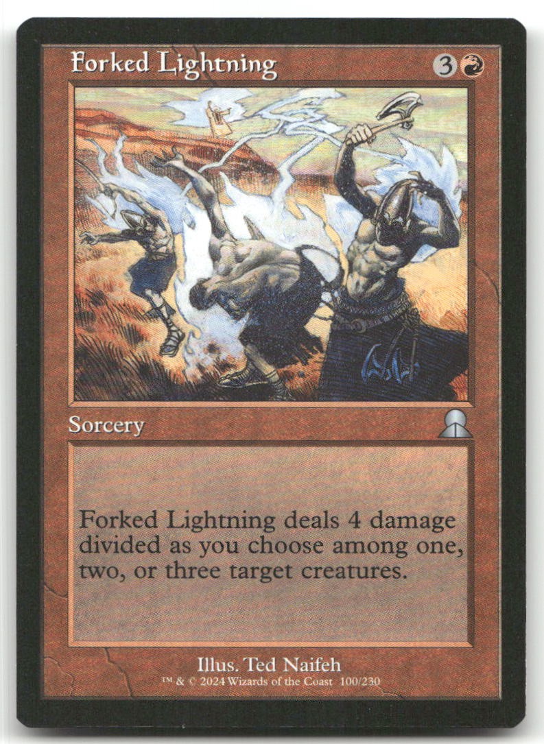 Forked Lightning (LP) Portal POR Magic MTG
