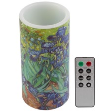 6"" LED Irises Candle with Remote Control Timer-Van Gogh