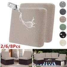 2/6/8Pcs Stretch Patio Cushion Covers Waterpr...