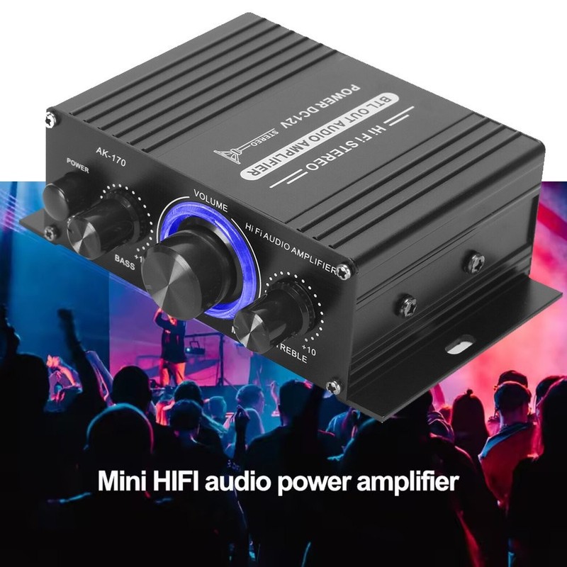 40W Digital Power Amplifier Stereo HiFi Audio USB SD FM Car Home