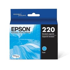 GENUINE Epson 232 CYAN Ink Cartridge T220 FACTORY SEALED EXP. 7/28 FASTSHIP