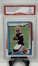 2025 Panini Donruss Shedeur Sanders Cleveland Browns Rookie Card 306 Gem Mint 10