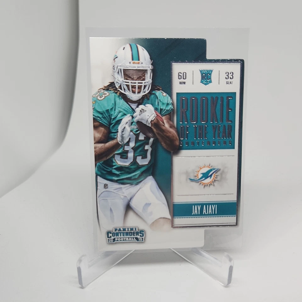 2015 Panini Contenders Jay Ajayi Rookie of the Year Diecut RC Miami Dolphins  - Image 3 of 4