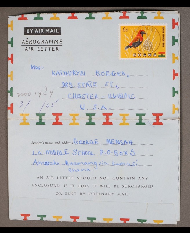MayfairStamps Ghana 1965 to Chester IL Aerogramme aaz_42489