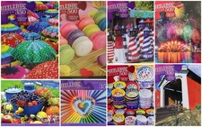 Lot of 8 Puzzlebug CraZart Jigsaw Puzzles 4 500   4  350 Piece Small Pieces