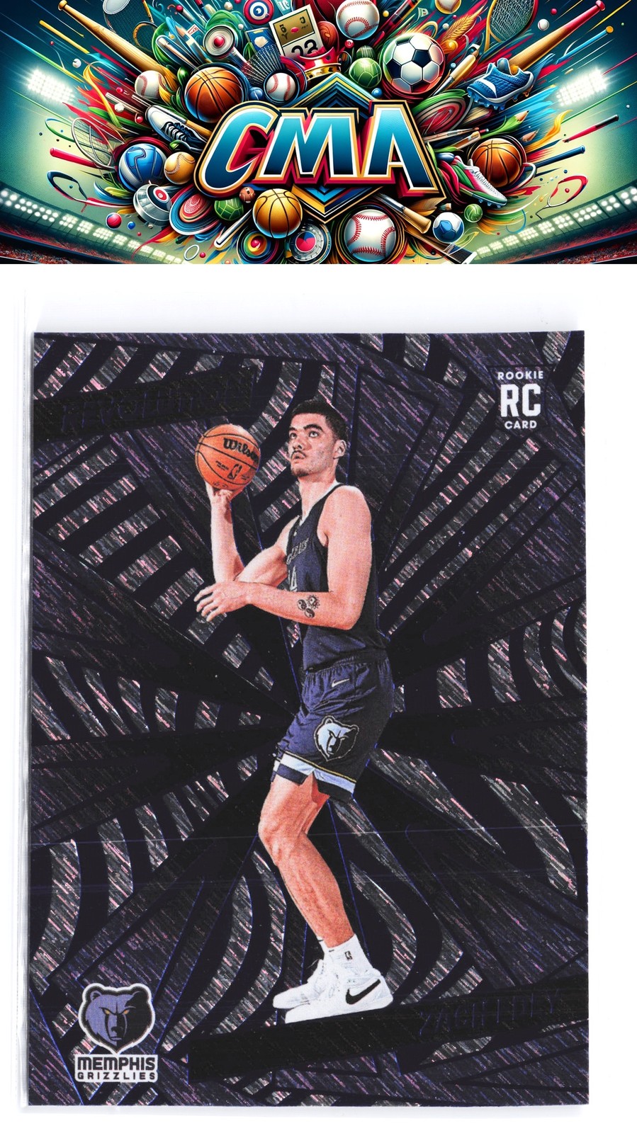 2024-25 Panini Revolution #134 Zach Edey Blue Storm