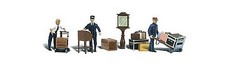 Woodland Depot Workers amp; Accessories - HO Scale Model Railroad Figure