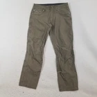 Kuhl Pants Mens 34x32 Green Canvas Vintage Patinadye Outdoor Stretch Casual
