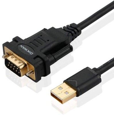 OIKWAN USB to RS232 DB9 Serial Cable Male Converter Adapter with 10FT, Black 