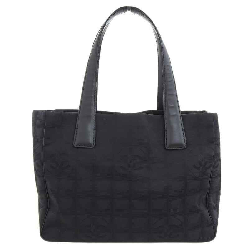 Chanel Nylon & Leather Black Travel Line PM Tote Bag Pre-Owned