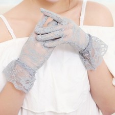 Summer Lace Gloves for Women UV Protection Driving Polyester Breathable Fabric