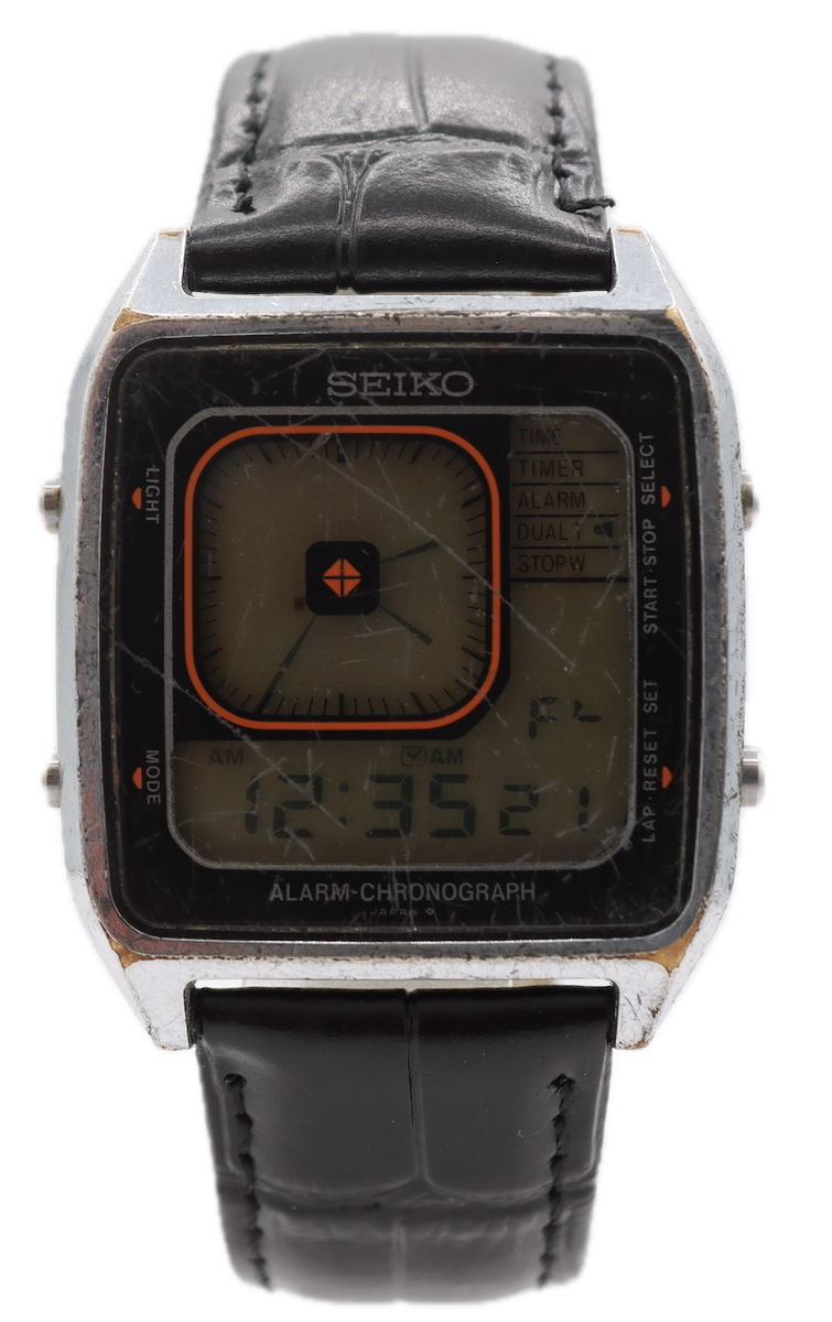 時計 SEIKO. LUCENT Vintage Seiko G757-4050 James Bond Men's Quartz LCD Wristwatch