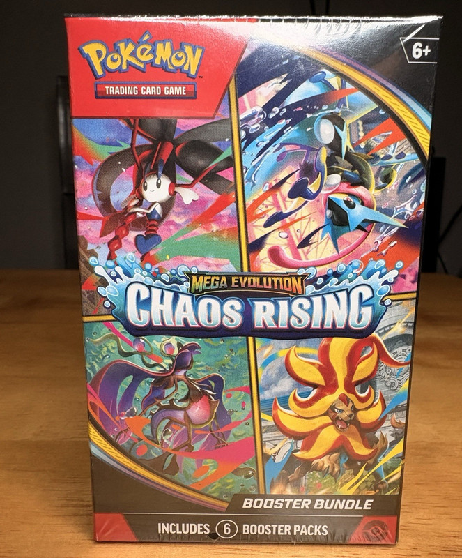 Pokémon TCG Mega Evolution - Chaos Rising Booster Bundle Box 6 Packs 60 Cards
