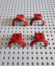LEGO Wheel Arch Dark Red 4 Pieces 4x2 1/2x1 2/3 Red Vehicle Mudguard 50745 A044