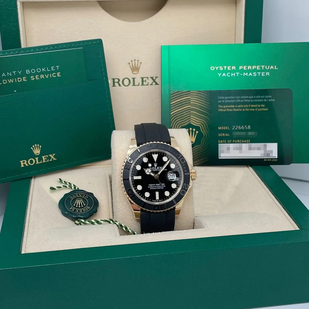 2020's Mint Rolex 226658 Yacht-Master 42mm 18K Yellow Gold Rubber