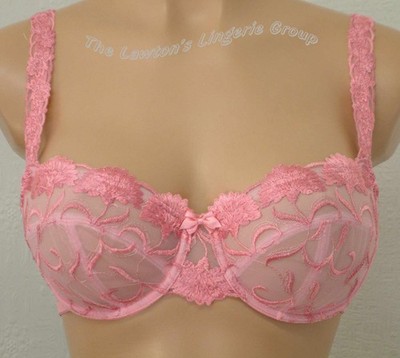 PANACHE CARNATION 3311, BÜGEL, HALBTRANSPARENTE SPITZE, UNGEFÜTTERTER BALCONNET BH, SALE,