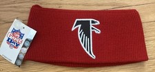 Atlanta Falcons VTG Sweatband Headband NOS Ear Cover red hip hop winter knit hat