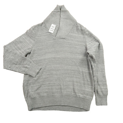 Sun + Stone Sweater Mens Medium Pewter Heather Shawl Collar Knit Pullover NWT