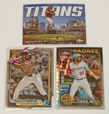 LOT (3) SAN DIEGO PADRES MLB BASEBALL FERNANDO TATIS JR RC ROOKIE LOGOFRACTOR