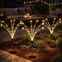 Solarlampe Gartenleuchte AußEnlampe Stecklampe Terrassenlampe Led H 70Cm 3Er Set