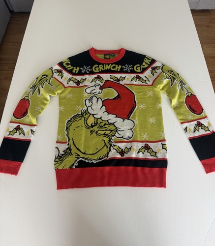 Dr Seuss The Grinch ugly Christmas sweater Unisex Holiday Sz Medium