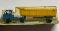 Tootsietoy 1976 Semi Truck Cab Blue With Yellow Gravel Hauler Trailer USA