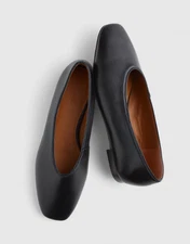 Madewell The Mylie Ballet Flat Women’s Leather Square Toe Shoe