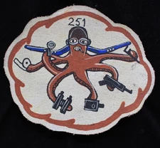 World War II RKO Squadron Jacket Patch Hand Painted Canvas USA