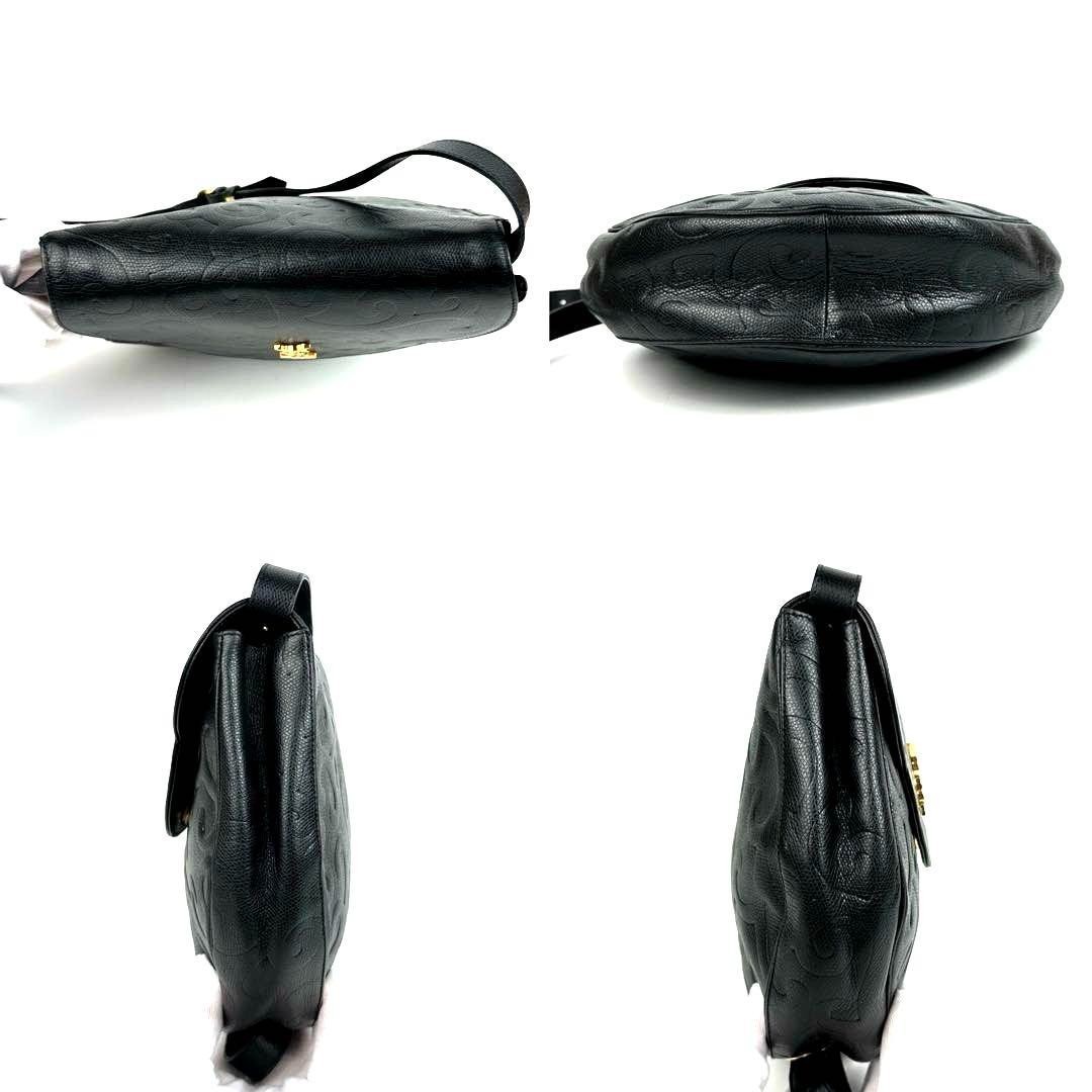 Borsa a tracolla Yves Saint Laurent in pelle arabesca nera autentica dal Giappone