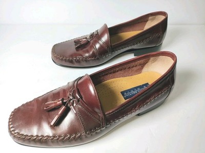 Giorgio Brutini Men's 11EEE Brown Leather Berkley Tassel Loafers Hand Stitched