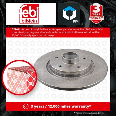 2x Brake Discs Pair Solid fits RENAULT KANGOO 1.6 Rear 08 to 11 274mm Set Febi