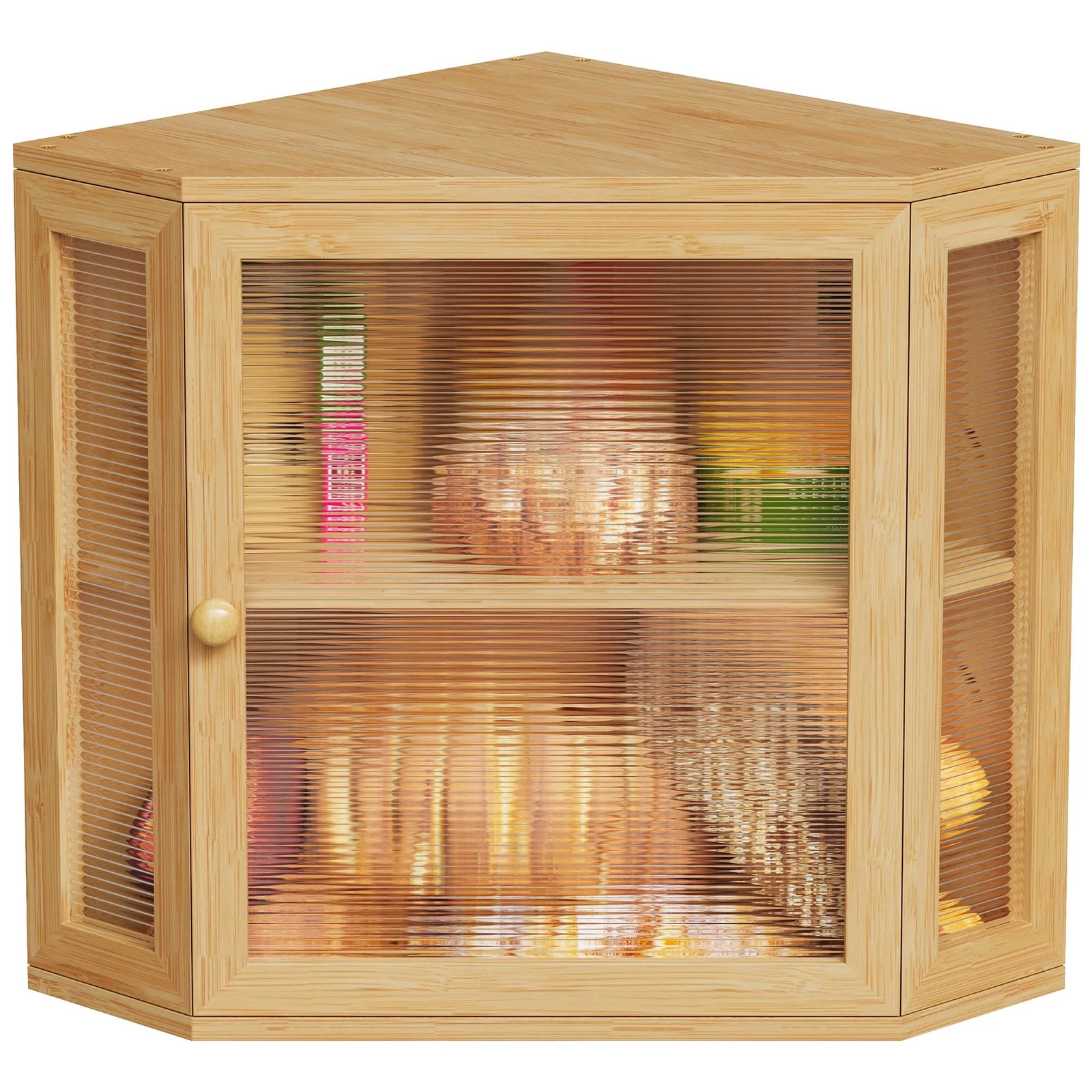 Corner Bread ,Bread for Kitchen Countertop,Double Layer Wood Large Capacity B...