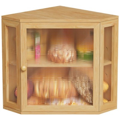 Corner Bread ,Bread for Kitchen Countertop,Double Layer Wood Large Capacity B...