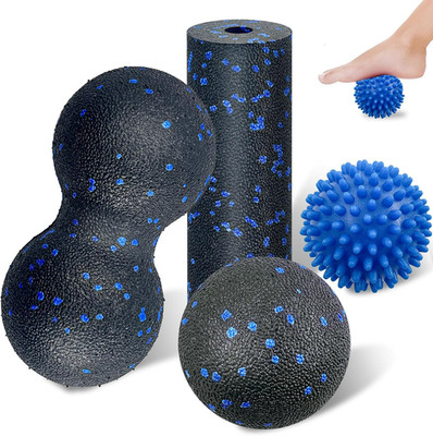 4 Stück Faszienball Set, Blackroll Ball, Faszienrolle Klein,Massagebälle Igelbal