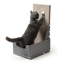 Vertical L-Shaped Cat Scratcher House Bed Cardboard Hideaway Furniture Protector