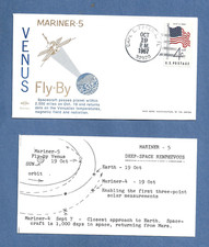 MARINER 5 VENUS FLY DEL 19 OTTOBRE 1967 MANTELLO VEICOLO SPAZIALE SWANSON SPACE COVER NASA