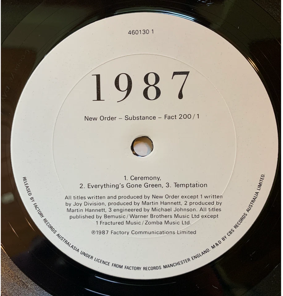 NEW ORDER - SUBSTANCE 1987 Ultra Rare near mint Australian Vinyl Promo Double LP Foto 4 de 4