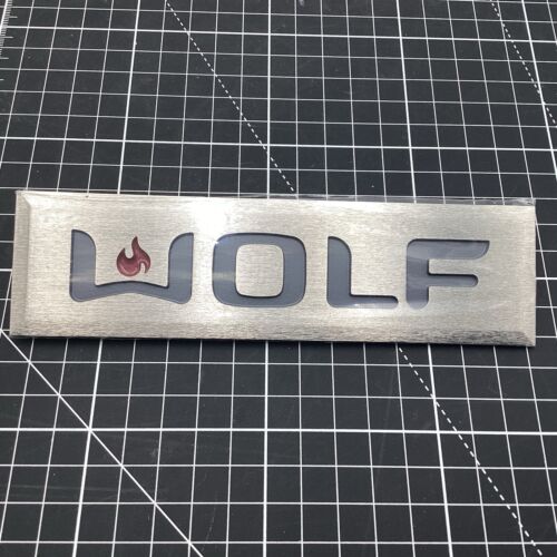 815575 -- OEM Wolf Range Herd Ofen selbstklebendes Emblem Plakat Logo ** BRANDNEU **