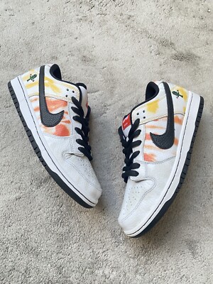 Nike SB Dunk Low Raygun Tie-Dye White Skateshop US 8.5 EU 42 ungetragen Neu
