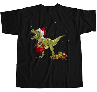 Babbo Saurus Rex Dinosauro Natale Ragazzi Natale T-Rex - Foto 6