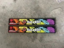 Rare Multicolor Tropical Bacardi Bar Mat 22.5"x3.25" Qty:2