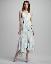 Alice & Olivia Adalyn Keyhole Dress NWT Size Small Color:Brush Stroke