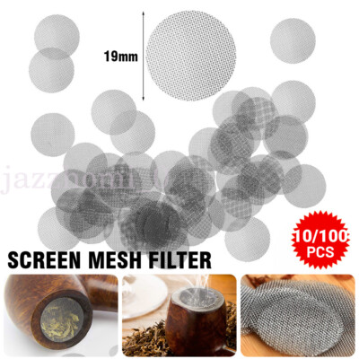 10/100 Stück Gittersiebe Silber Edelstahlrohr 19 mm Sieb Gitter Filter