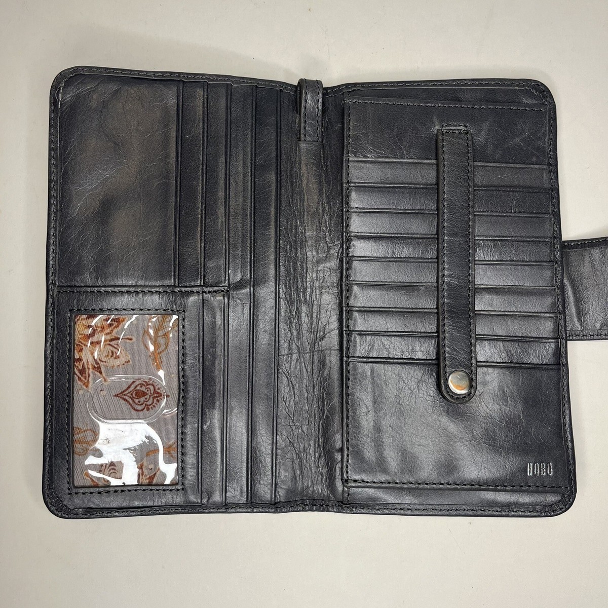 Hobo Intl Danette Leather BiFold Wallet/Wristlet Color Gray