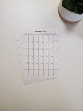 Large Calendar Stickers for Planners and Journals 5" x 7"