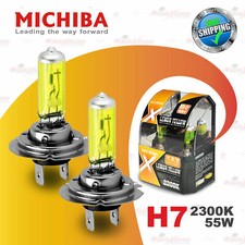 2x H7 12v 477 2300k Yellow Michiba Headlight Bulbs Globes Xenon Lamps 55w Px26d 2x H7 12v 477 2300k Yellow Michiba Headlight Bulbs Globes Xenon Lamps 55w Px26d