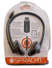 Spracht Zum 3500 Stereo 3.5mm and USB Dual Headset, Black