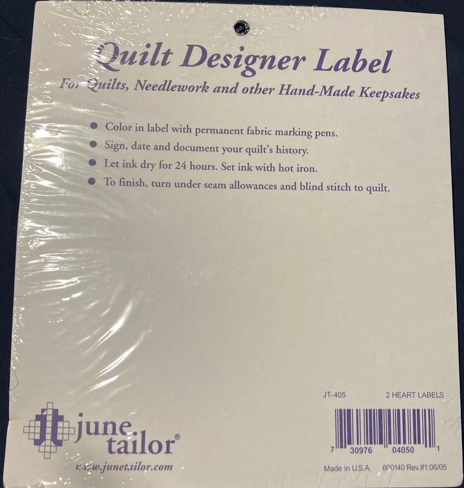 June Tailor Quilt Designer Label - Image 2 of 2