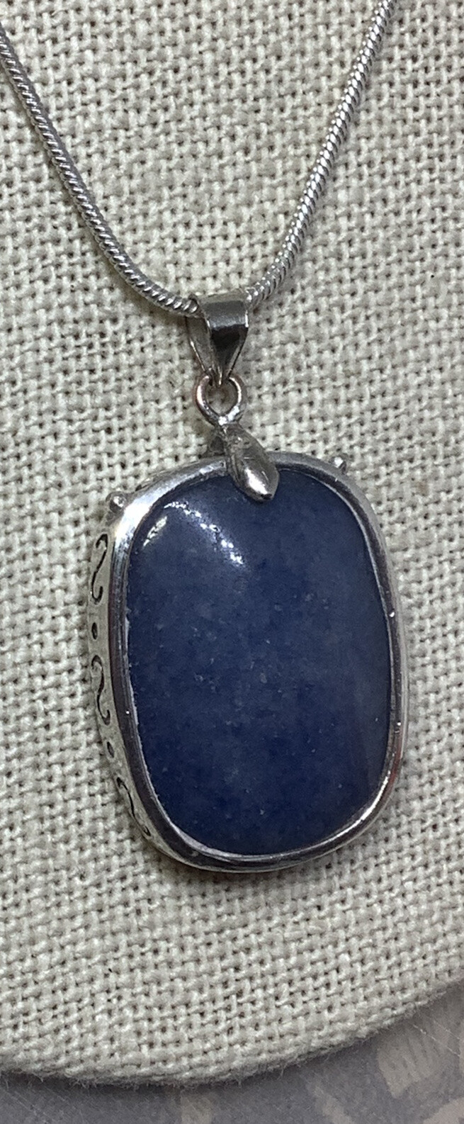 Bezel-Set Rectangular DENIM CHALCEDONY 925 Sterli… - image 4