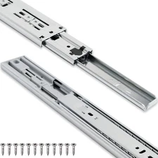 Push to Open Drawer Slides, Side Mount Ball Bearing H.Quality 10"-24 inch 100 lb